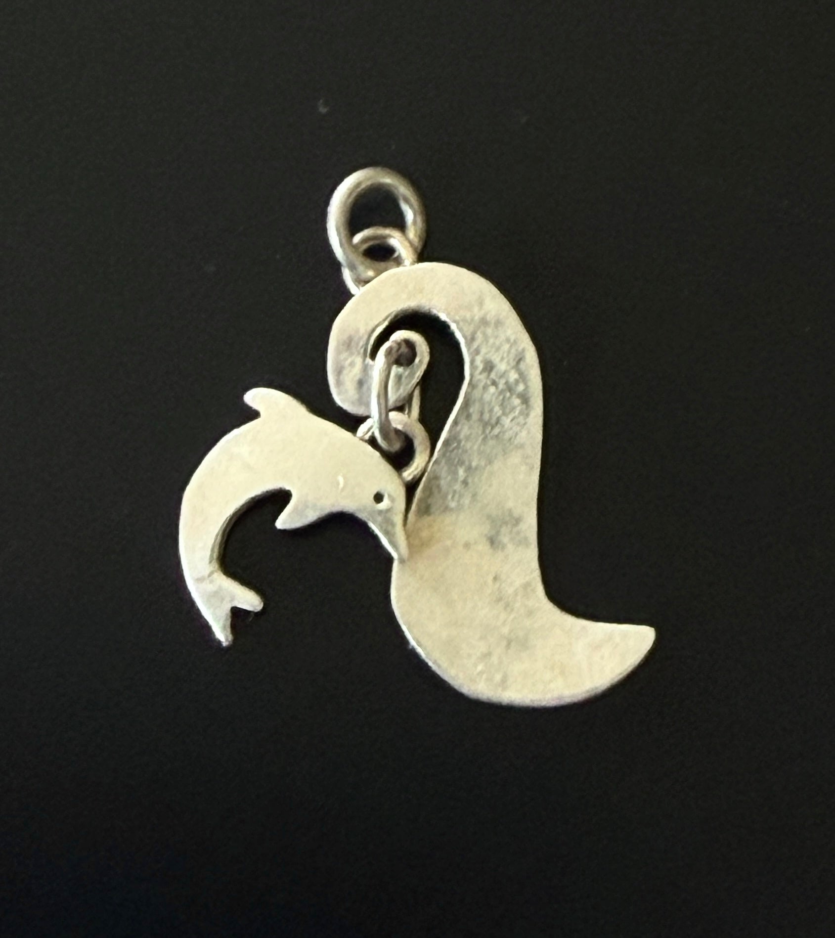 Vintage Handmade Sterling Silver Dolphin Charm/Pendant