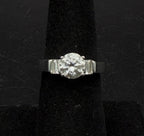 Vintage Sterling Silver Cubic Zirconia Ring - Size 6