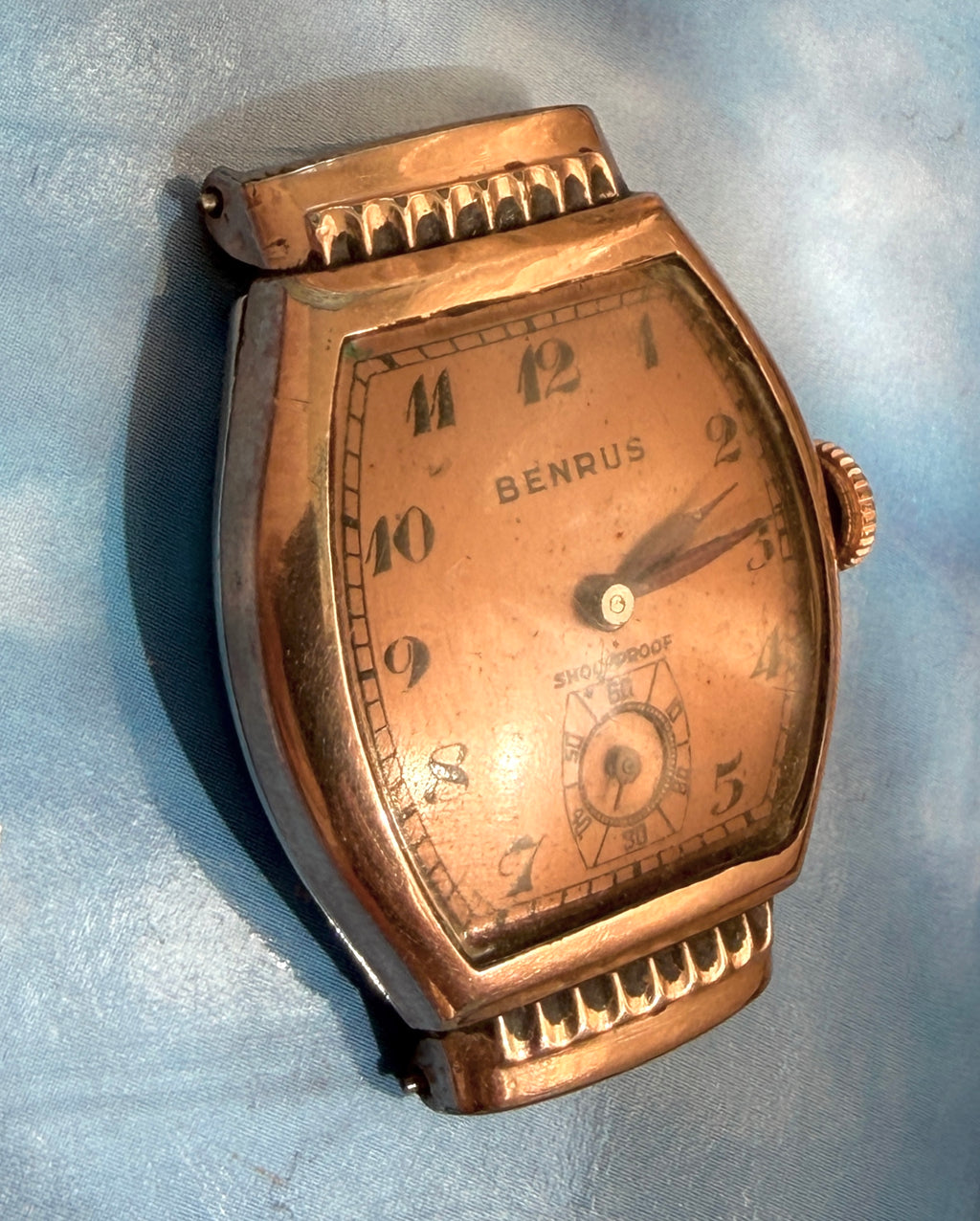 Benrus - Vintage Rose Gold Filled Wristwatch Face Non-Functioning