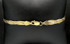 Milor - Vintage Sterling Silver Dual Tone Braided Link Bracelet