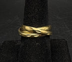 Vintage Gold Tone Sterling Silver Rolling Bands Ring - Size 7.25