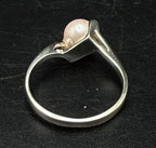 Vintage Sterling Silver Pink Faux Pearl Ring - Size 8.25