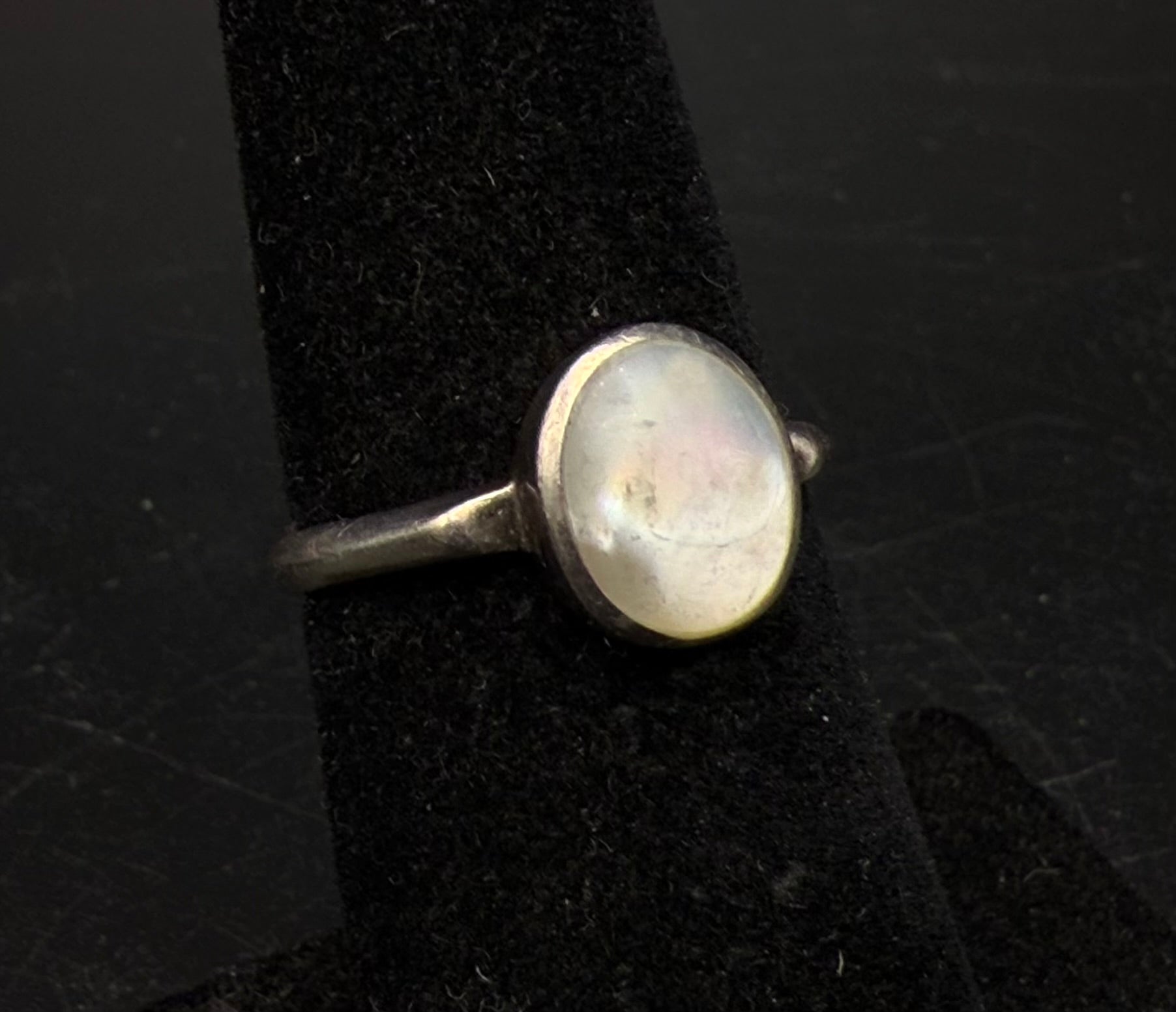 Vintage Sterling Silver Mother of Pearl Ring - Size 6