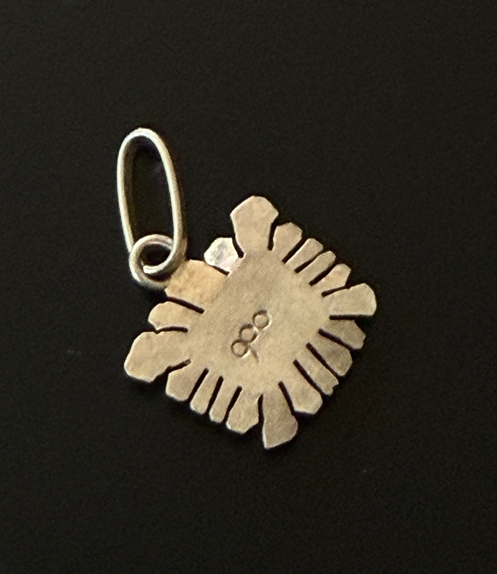 Vintage Handmade Silver Aztec Mask Charm/Pendant