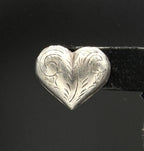 UNMATCHED Vintage Handmade Sterling Silver Puffed Heart Stud Earring