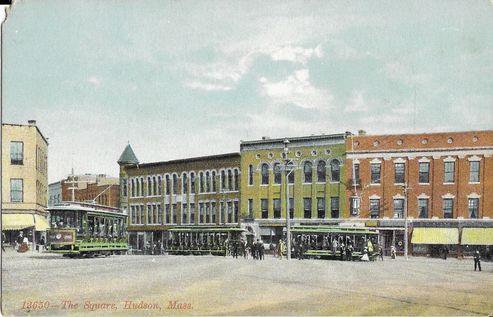 Vintage 1900s Hudson, Massachusetts Photo Postcard