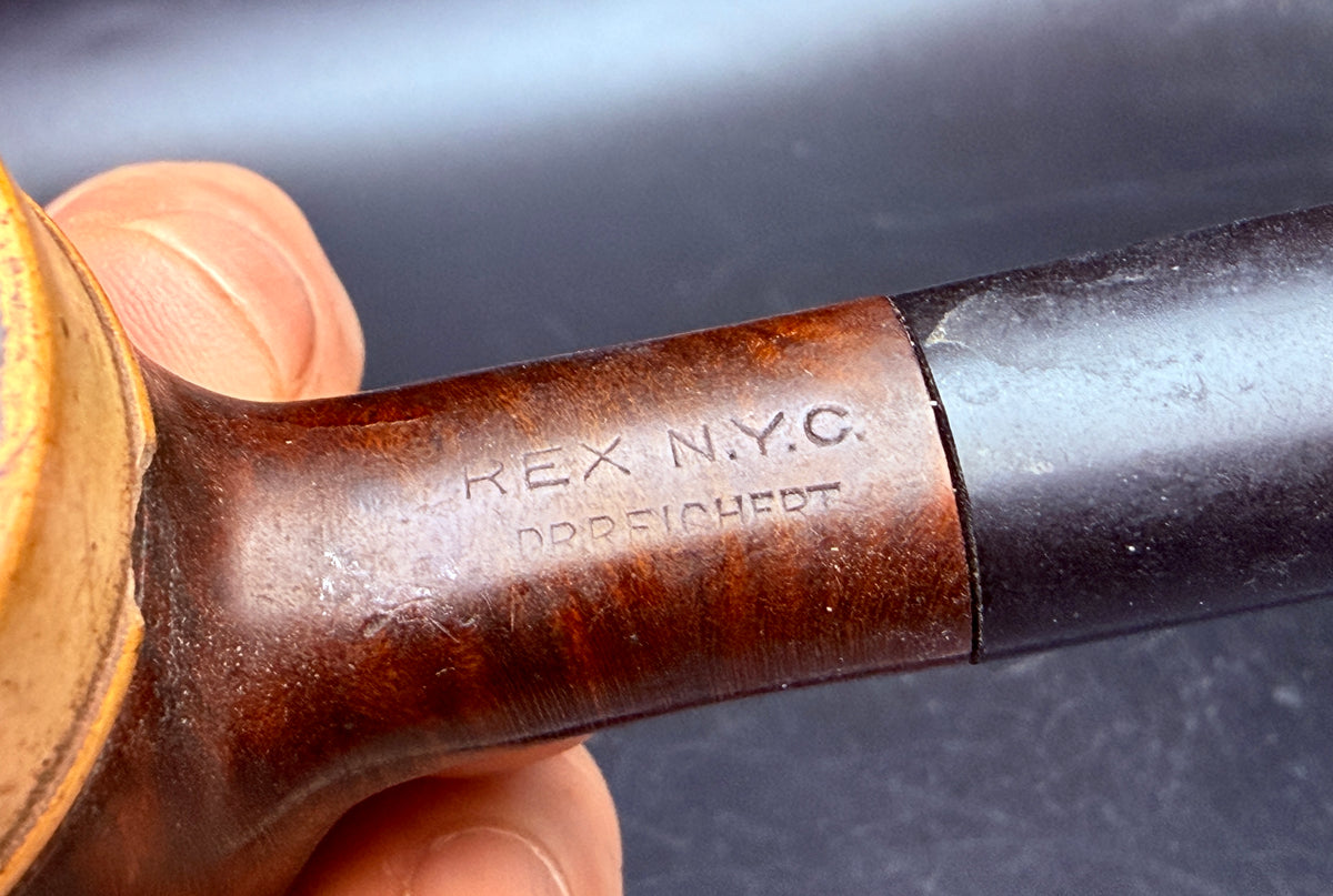 Rare REX N.Y.C. / DR REICHERT Meerschaum-Lined Briar Estate Pipe | Barclay-Rex NYC