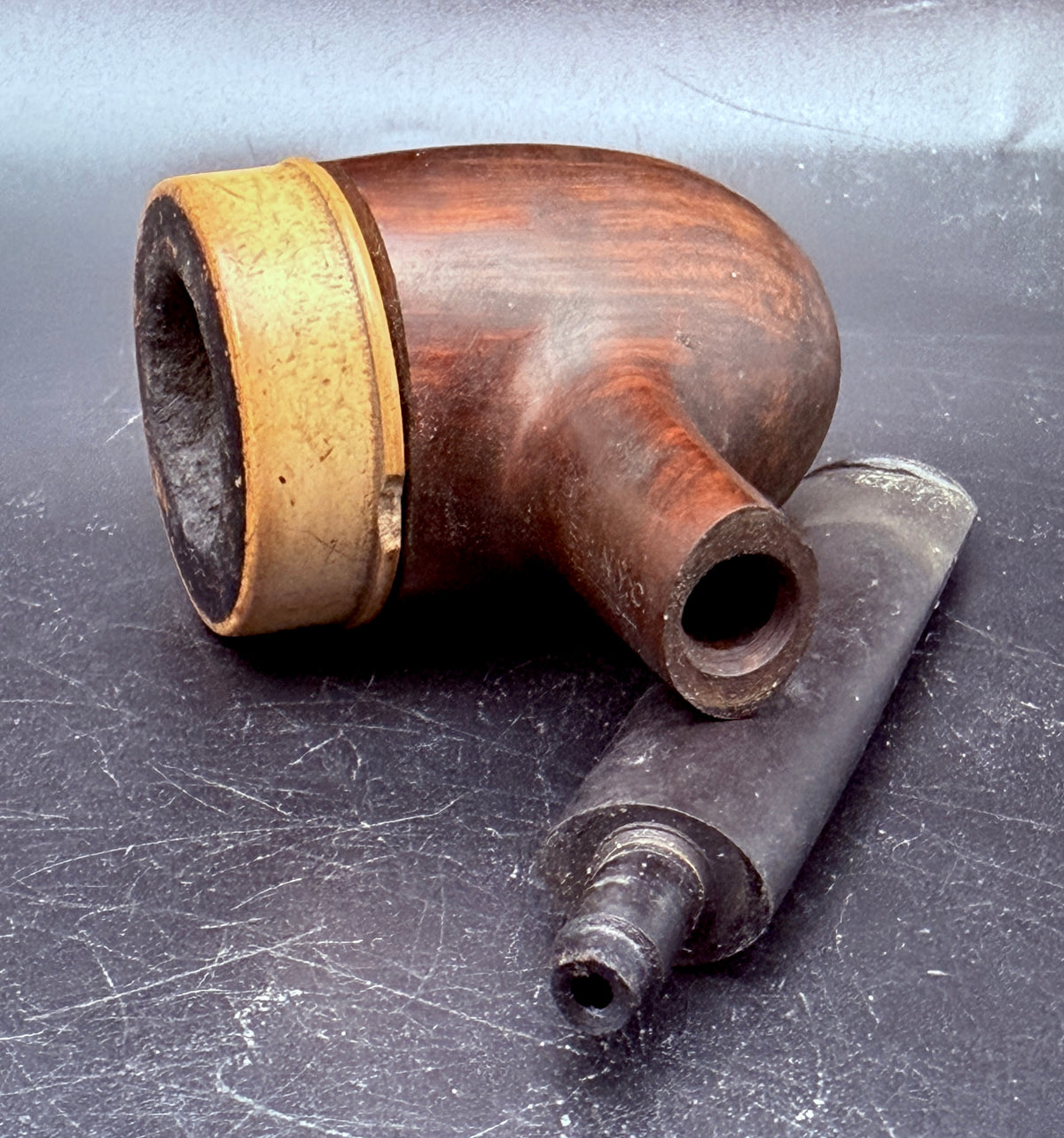 Rare REX N.Y.C. / DR REICHERT Meerschaum-Lined Briar Estate Pipe | Barclay-Rex NYC