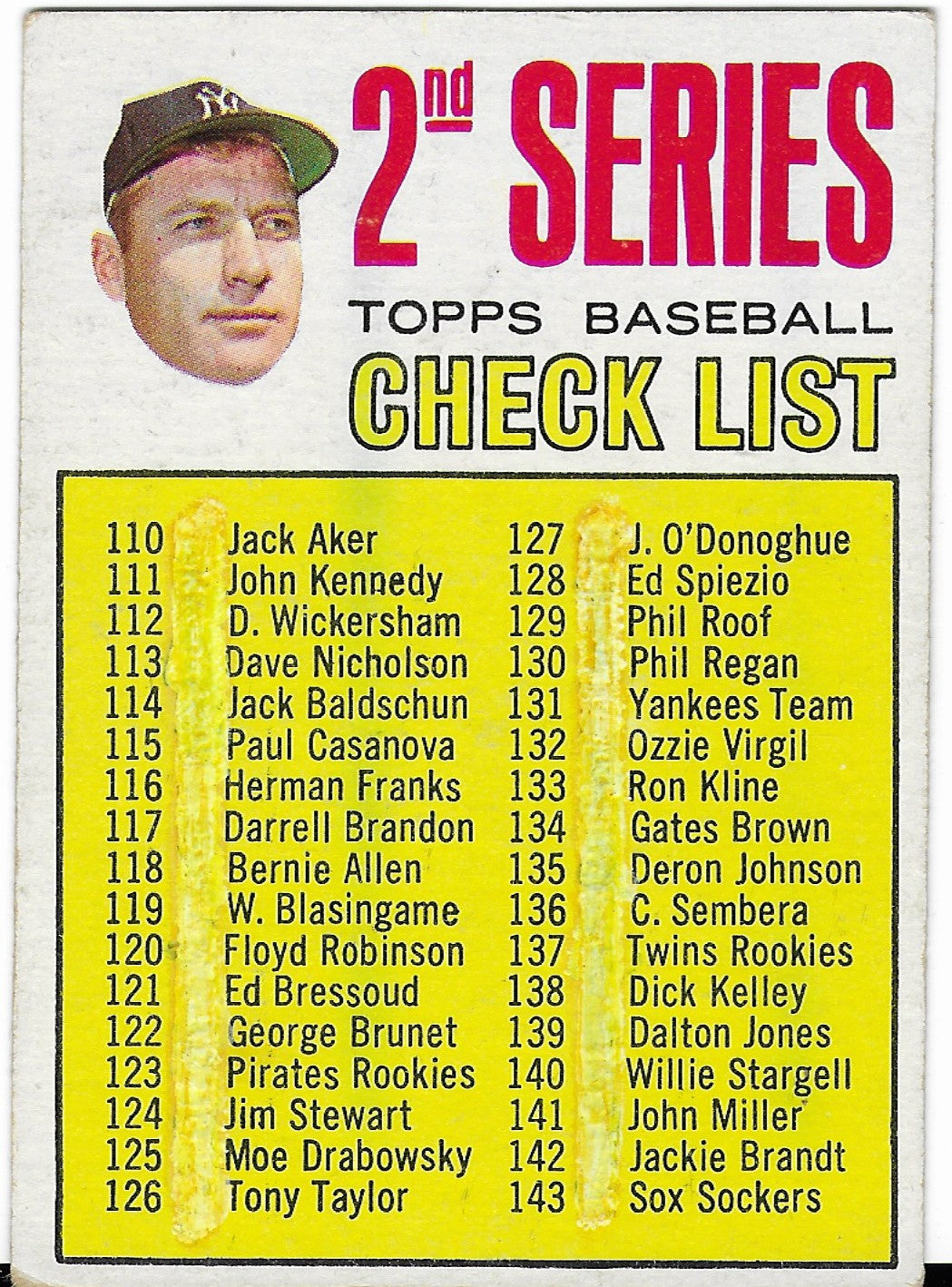 Mickey Mantle - 1969 Topps Check List Baseball Card