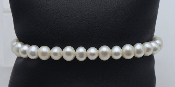 Cultured Pearls Sterling Silver "Mother" Charm Bracelet