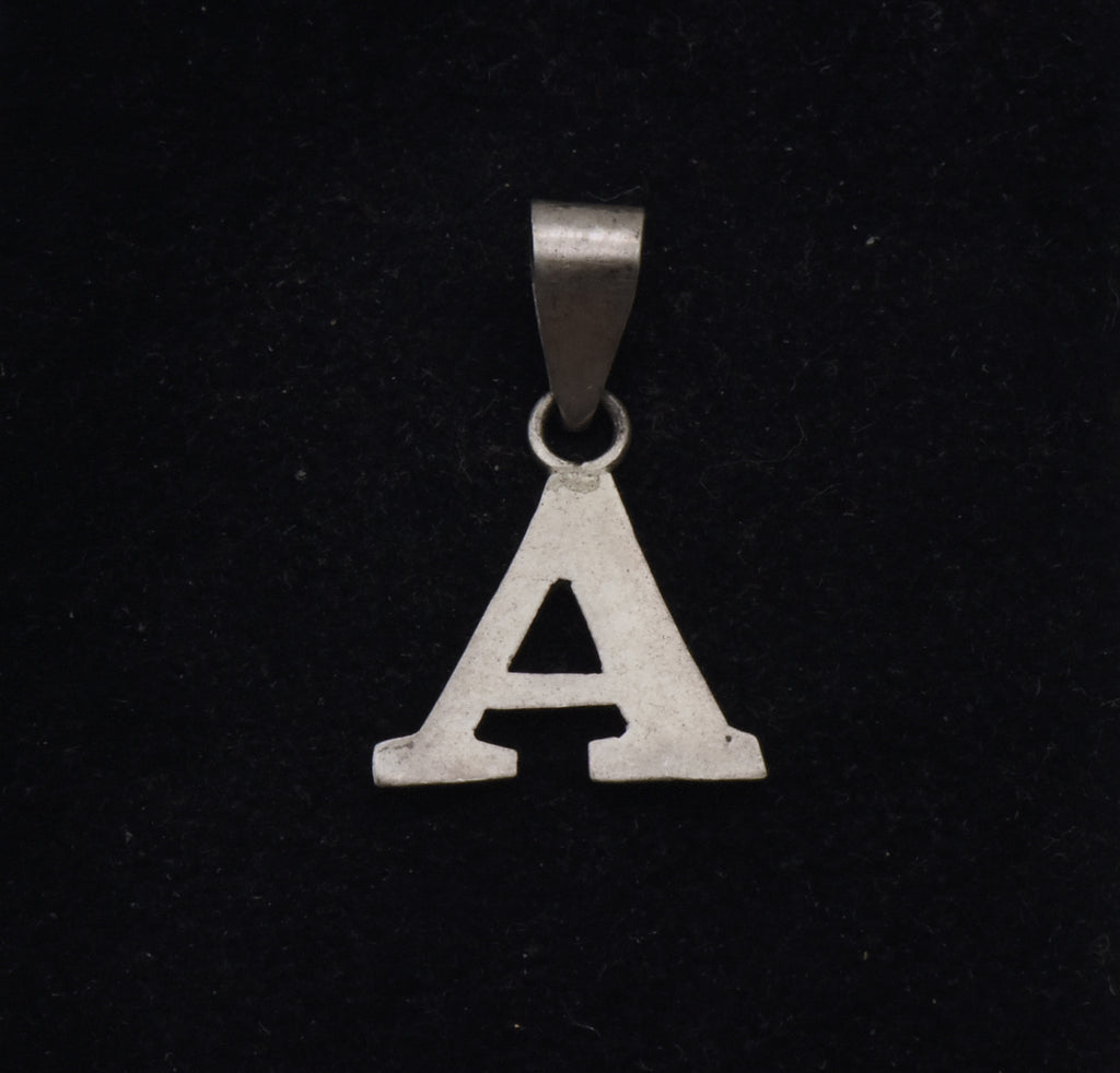 Vintage Handmade Sterling Silver A Pendant