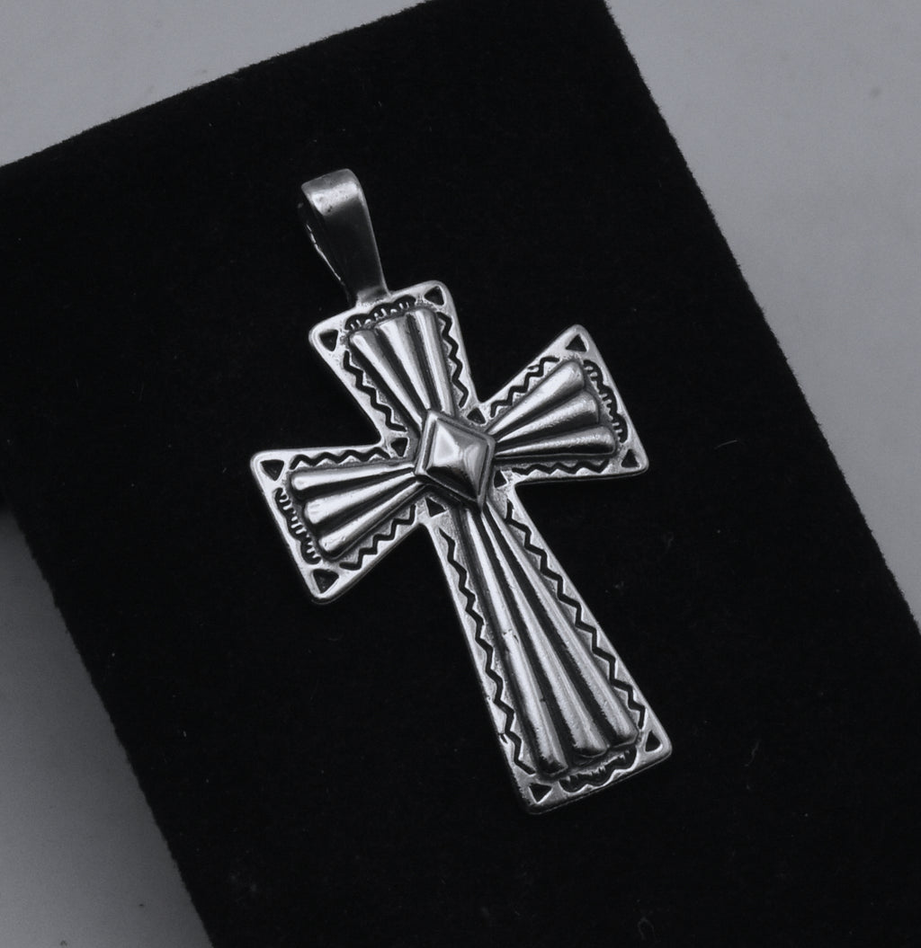 Vintage Sterling Silver Cross Pendant