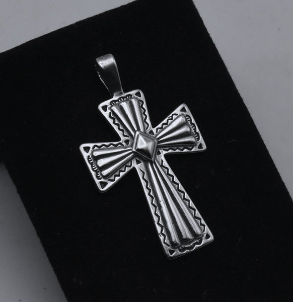 Vintage Sterling Silver Cross Pendant