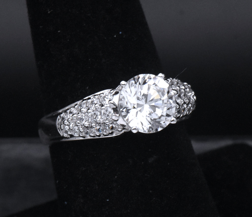 Diamonique - Sterling Silver Cubic Zirconia Ring