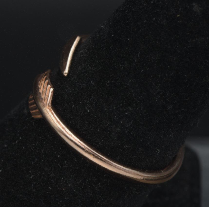 Alex and Ani - Vintage Sterling Silver Copper Tone Arrow Band - Size 7+