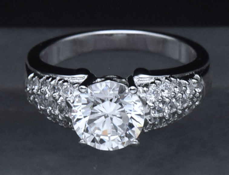 Diamonique - Sterling Silver Cubic Zirconia Ring