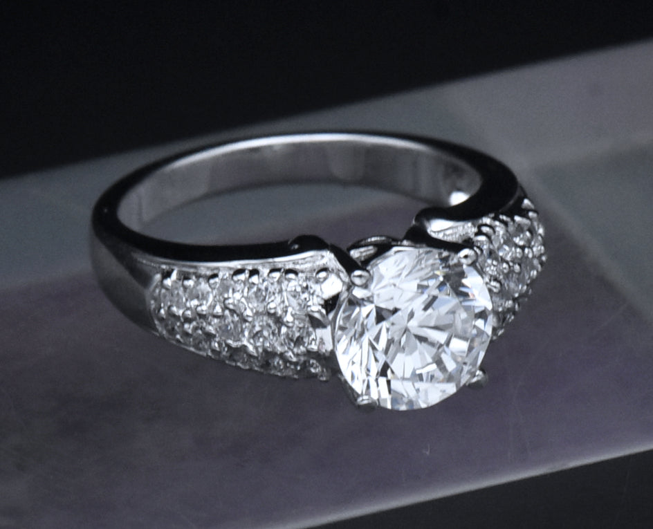 Diamonique - Sterling Silver Cubic Zirconia Ring