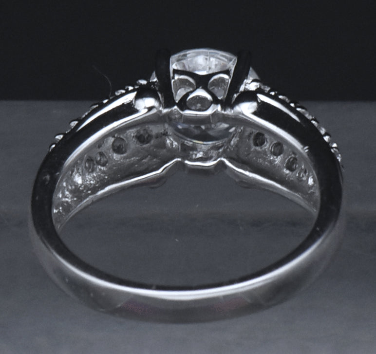 Diamonique - Sterling Silver Cubic Zirconia Ring