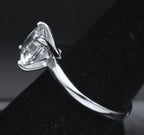 Sterling Silver Asscher Cut Cubic Zirconia Solitaire Ring - Size 6.25