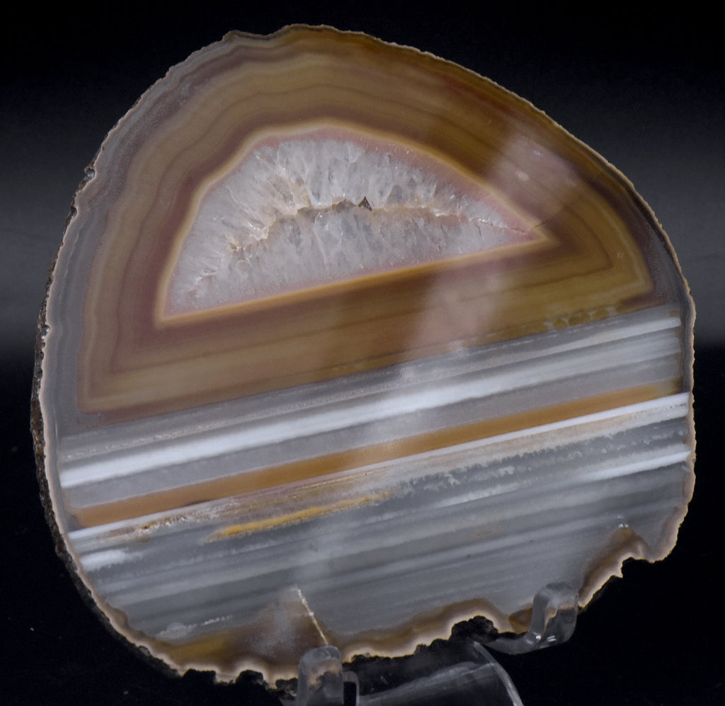Polished Waterline Agate Slice - 119g
