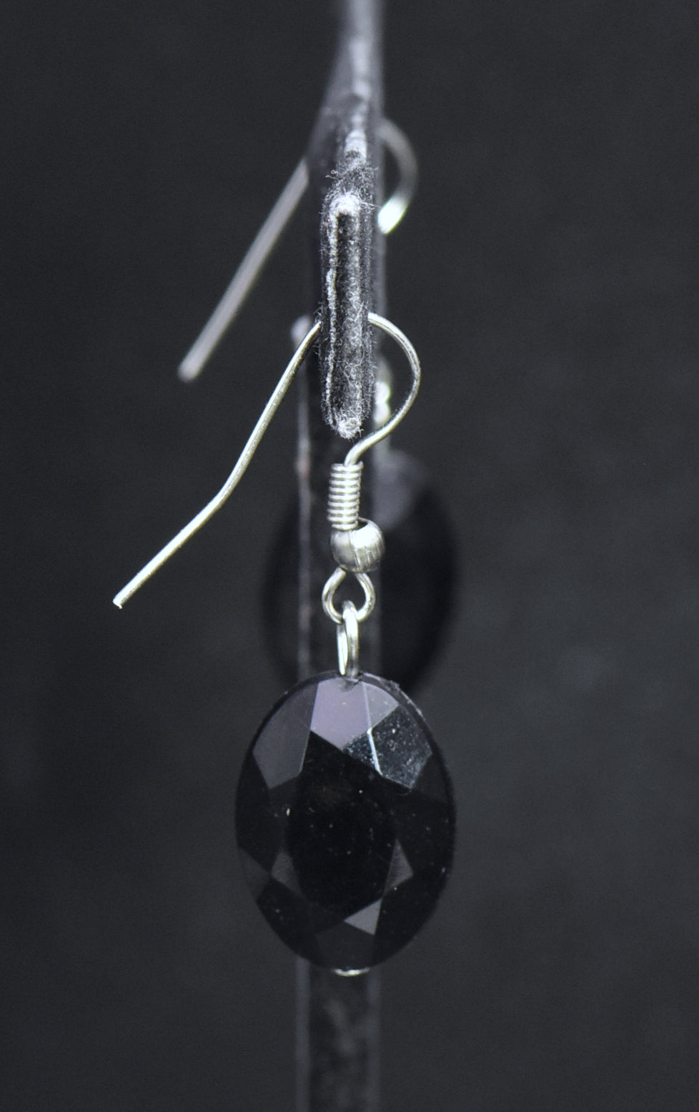 Vintage Faux Amethyst Bead Dangle Earrings