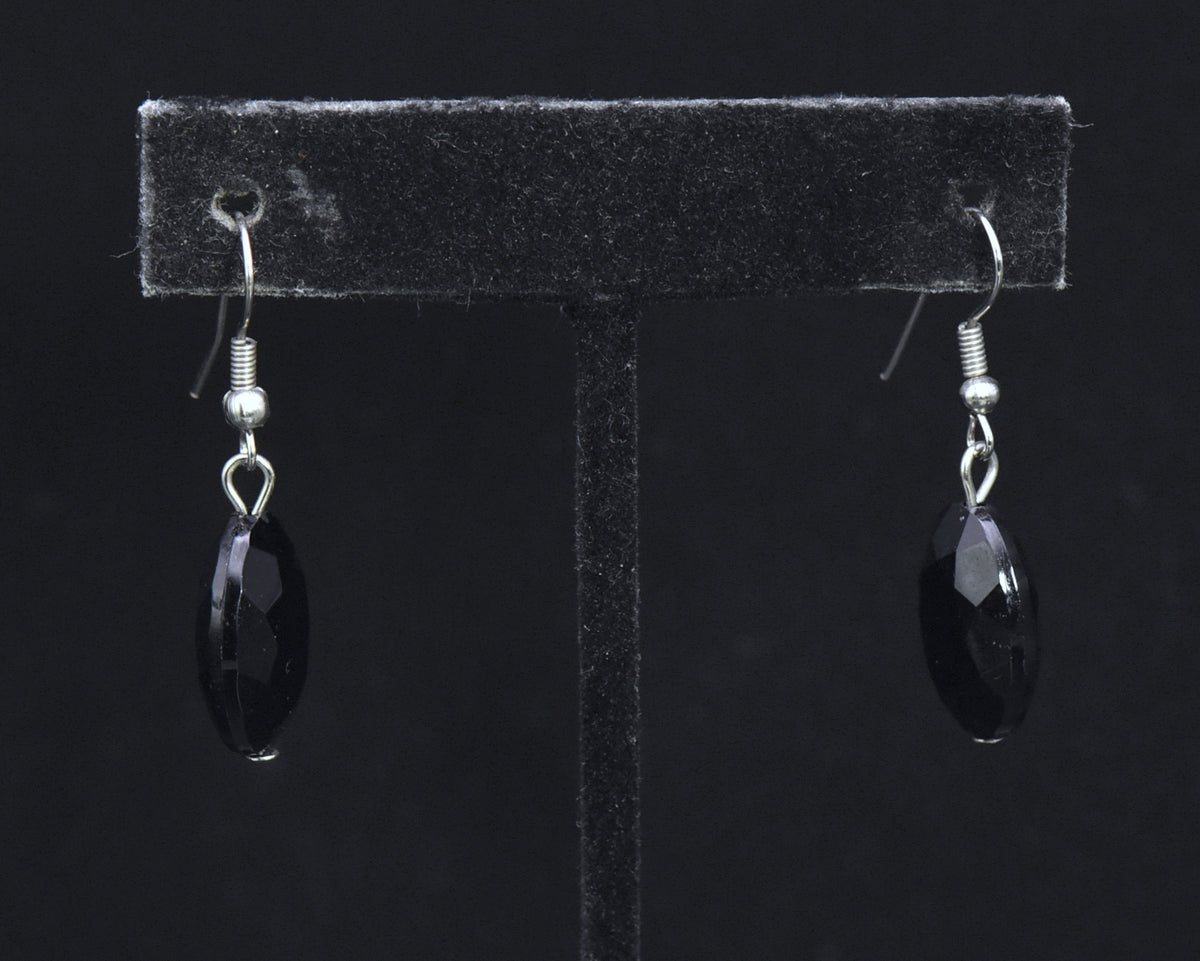 Vintage Faux Amethyst Bead Dangle Earrings