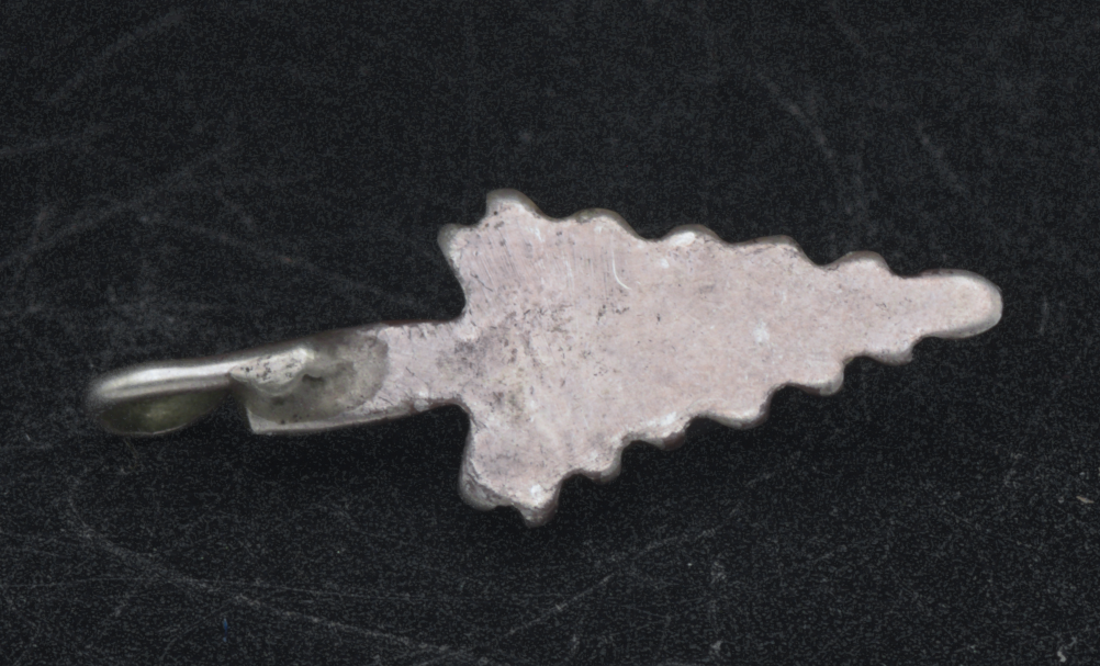 Vintage Silver and Turquoise Arrowhead Pendant