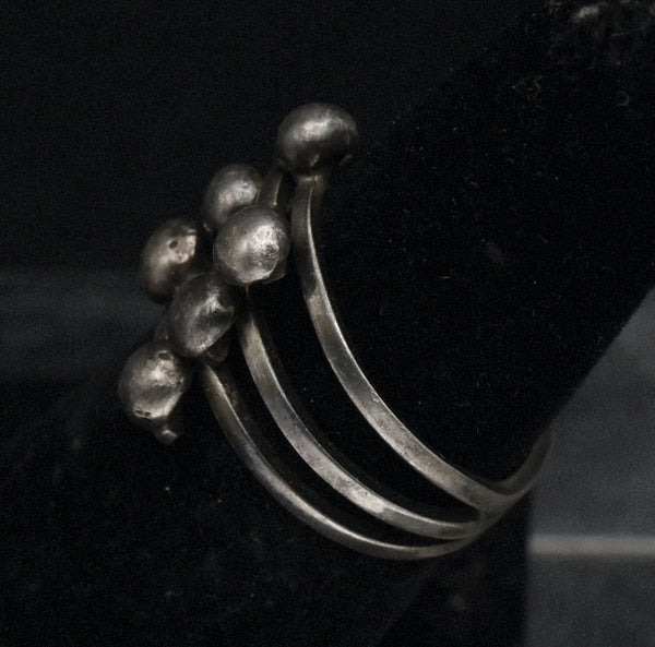 Vintage Handmade Sterling Silver Adjustable Bypass Ring