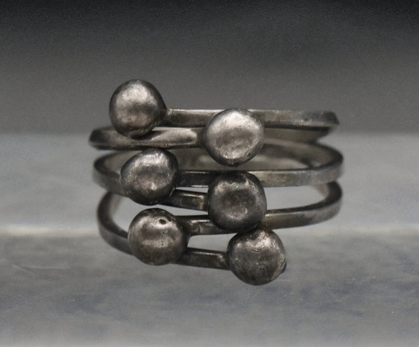 Vintage Handmade Sterling Silver Adjustable Bypass Ring