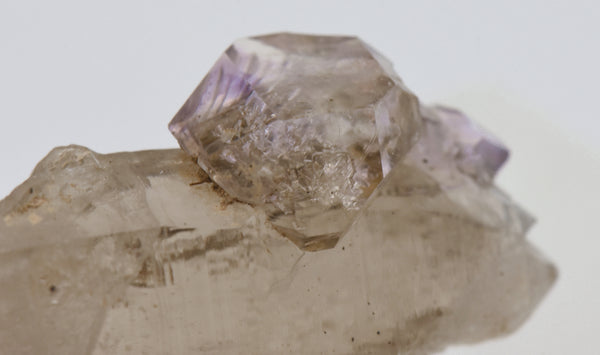 Amethyst Scepter on Smoky Quartz Crystal - Greece