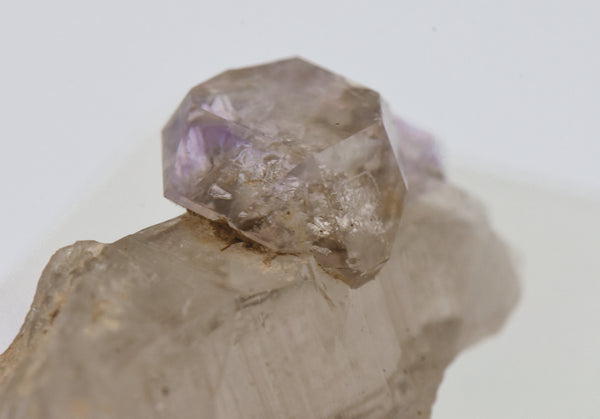 Amethyst Scepter on Smoky Quartz Crystal - Greece