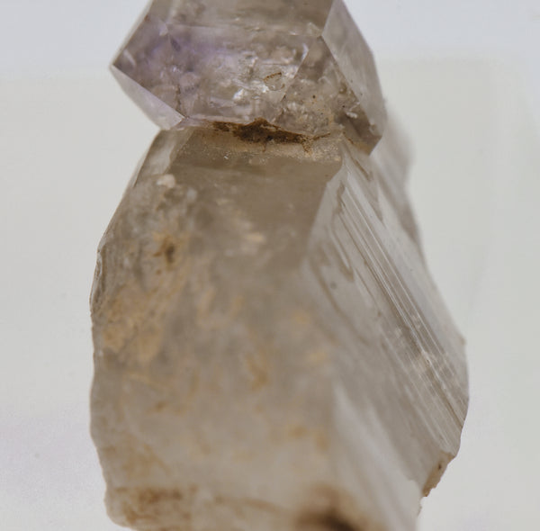 Amethyst Scepter on Smoky Quartz Crystal - Greece