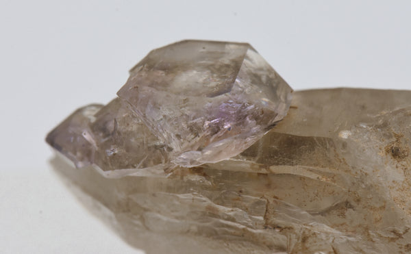 Amethyst Scepter on Smoky Quartz Crystal - Greece