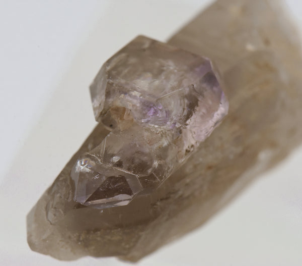 Amethyst Scepter on Smoky Quartz Crystal - Greece