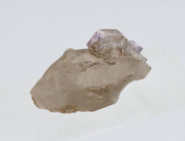 Amethyst Scepter on Smoky Quartz Crystal - Greece