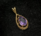 Vintage 14k Gold Amethyst Pendant