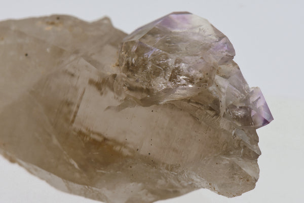 Amethyst Scepter on Smoky Quartz Crystal - Greece