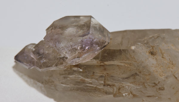 Amethyst Scepter on Smoky Quartz Crystal - Greece