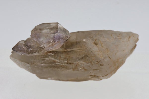 Amethyst Scepter on Smoky Quartz Crystal - Greece