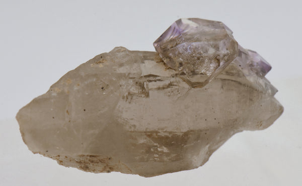 Amethyst Scepter on Smoky Quartz Crystal - Greece