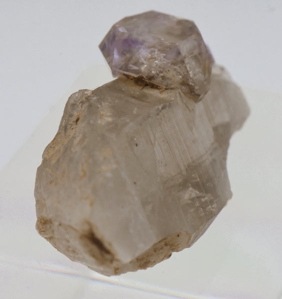 Amethyst Scepter on Smoky Quartz Crystal - Greece