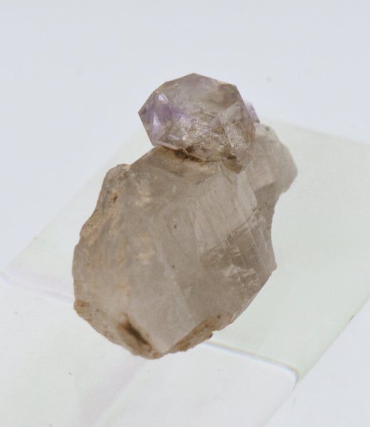 Amethyst Scepter on Smoky Quartz Crystal - Greece