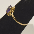 Vintage 14K Gold Synthetic Color Change Sapphire Child's Ring - Size 2.25
