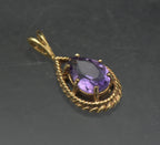 Vintage 14k Gold Amethyst Pendant