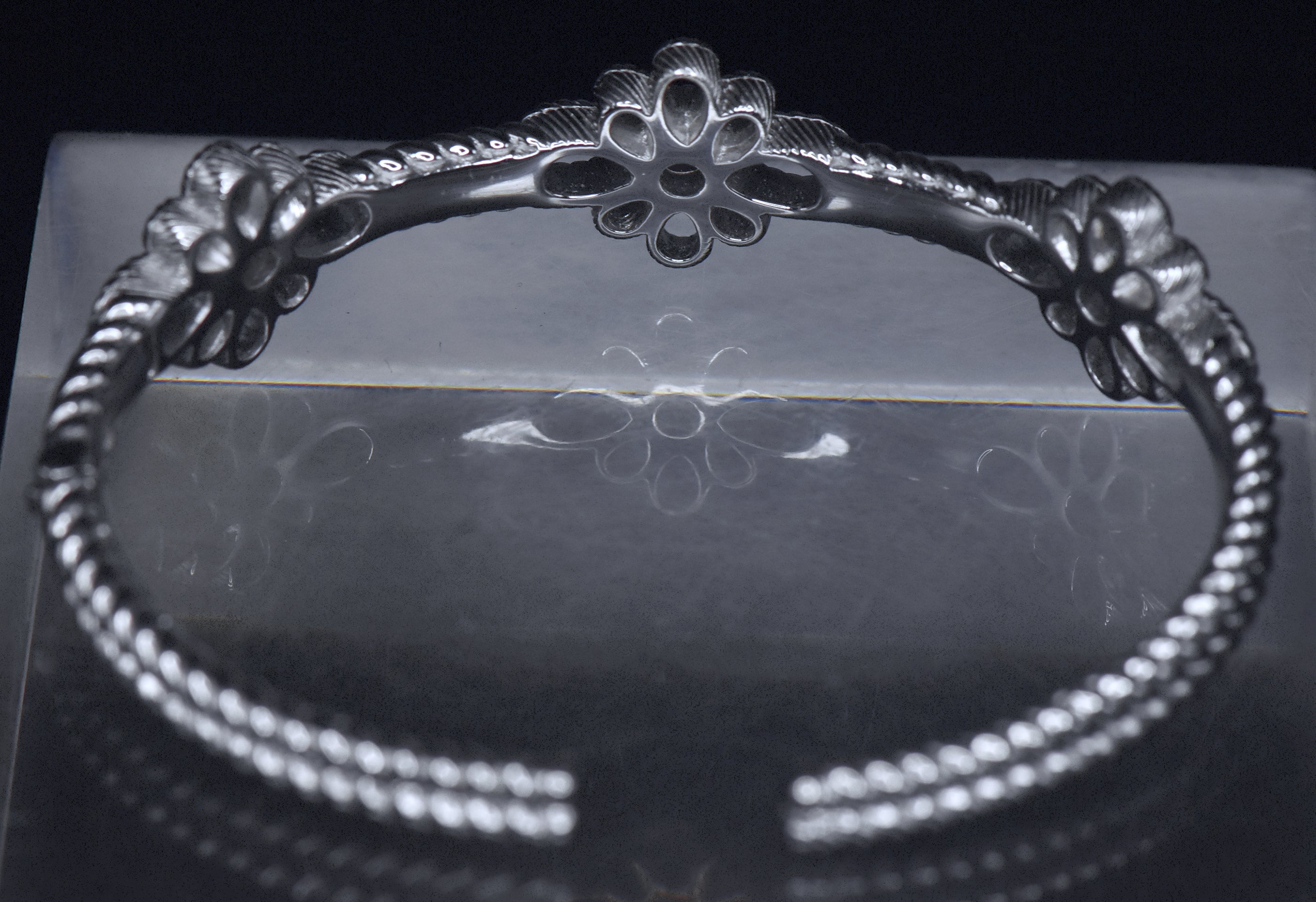 Judith Ripka - Amethyst Sterling Silver Hinged Bracelet