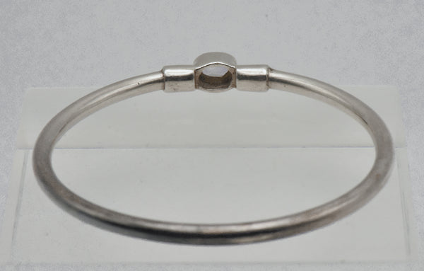 Vintage Sterling Silver Amethyst Bangle Bracelet