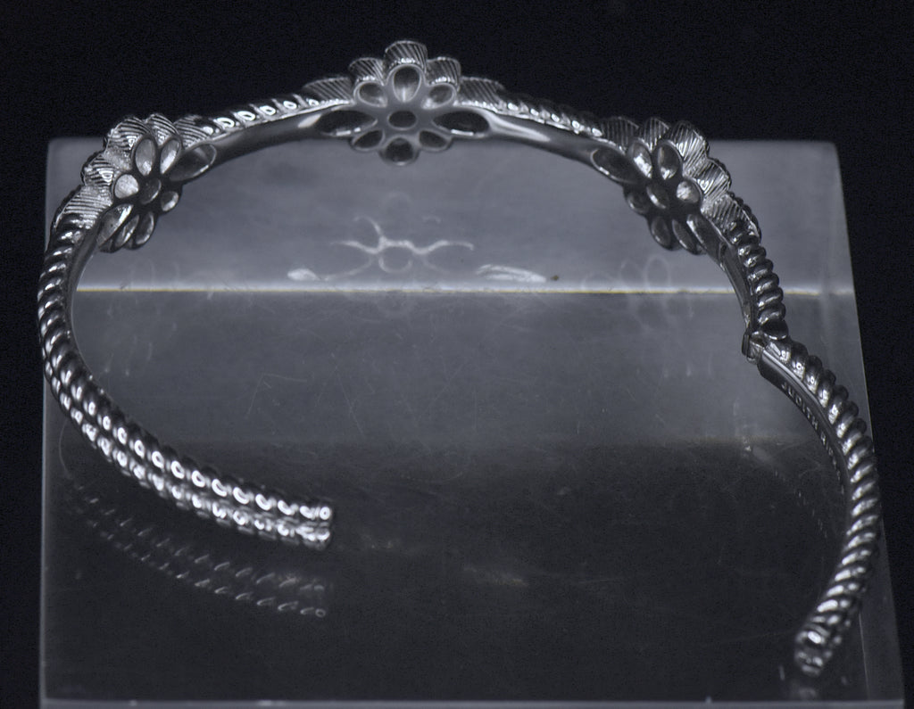 Judith Ripka - Amethyst Sterling Silver Hinged Bracelet
