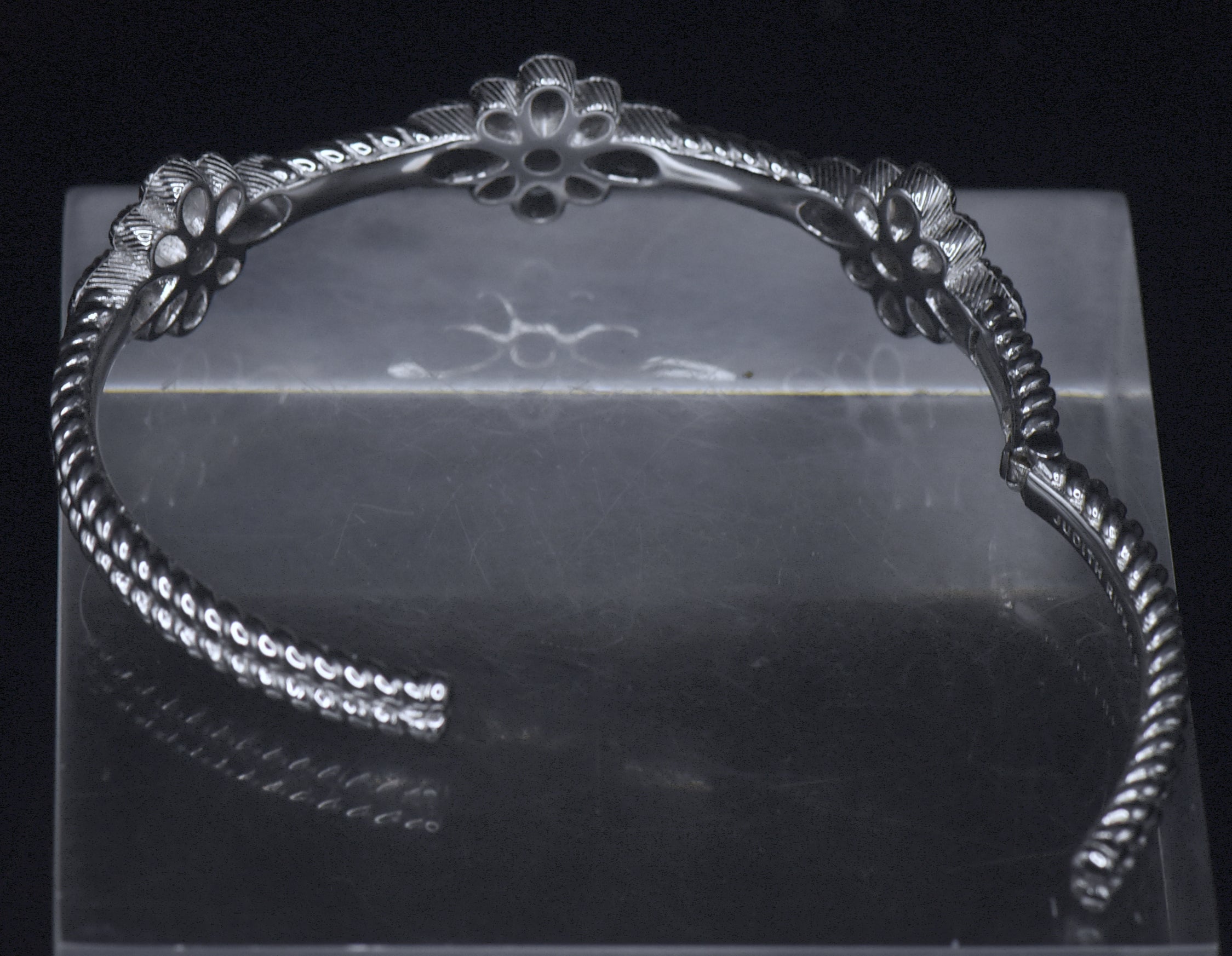 Judith Ripka - Amethyst Sterling Silver Hinged Bracelet