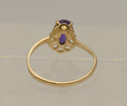 Vintage 14K Gold Synthetic Color Change Sapphire Child's Ring - Size 2.25