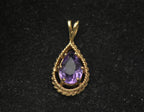 Vintage 14k Gold Amethyst Pendant